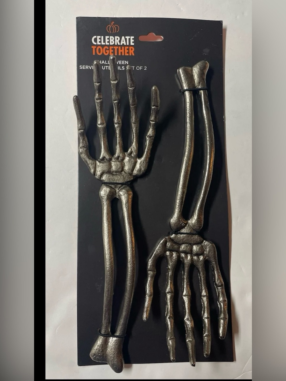 Celebrate Together Halloween Skeleton Hand Salad Servers